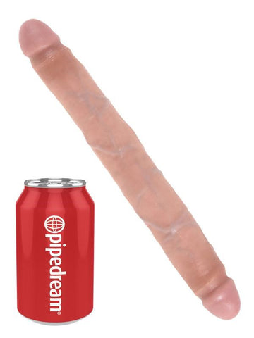 King Cock 12 inch Slim Double Ender Realistic Dildo - Double Ender