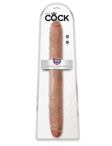 King Cock 16 Inch Thick Double Ender Realistic Dildo - Double Ender
