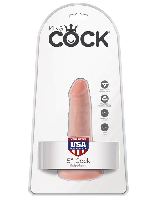 King Cock 5 Inch Realistic Dildo with Suction Cup - Realistic Dildos