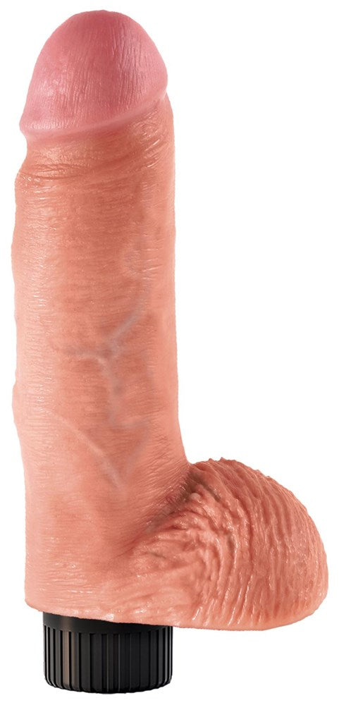 King Cock Vibrating Cock with Balls Flesh - Vibrating Dildos