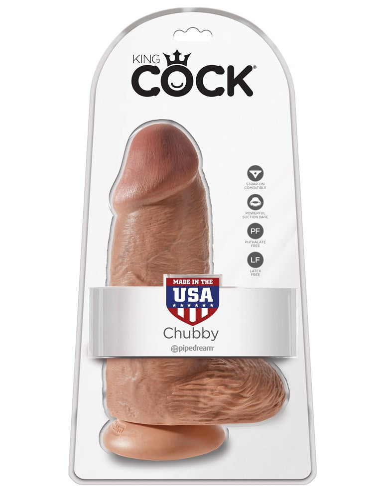 King Cock Chubby 9 Inch Dildo with Suction Cup - Realistic Dildos