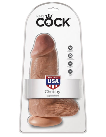 King Cock Chubby 9 Inch Dildo with Suction Cup - Realistic Dildos