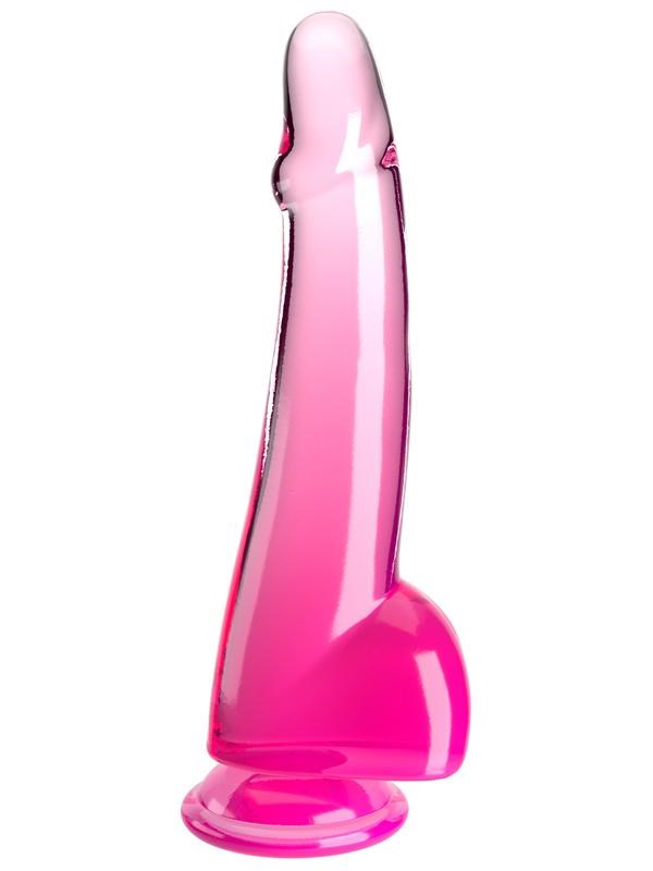 King Cock Clear 10 inch Realistic Dildo with Balls and Suction Cup Base - Realistic Dildos