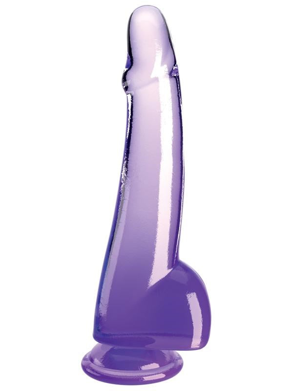 King Cock Clear 10 inch Realistic Dildo with Balls and Suction Cup Base - Realistic Dildos