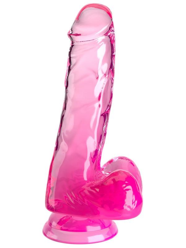King Cock Clear 6 Inch Lifelike Realistic Dildo with Balls - - Realistic Dildos