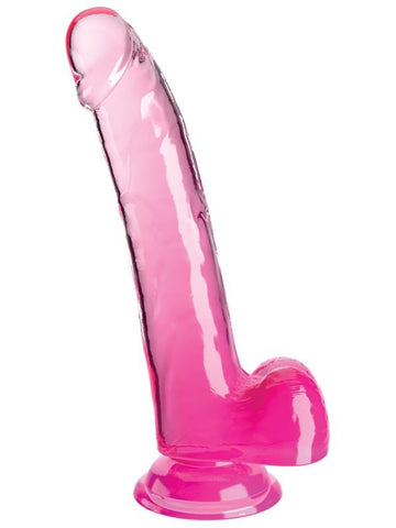 King Cock Clear 9 inch Realistic Cock with Balls - Realistic Dildos