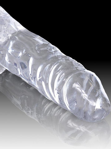 King Cock Clear Realistic Cock with Balls - Realistic Dildos