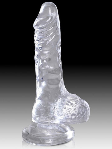 King Cock Clear Realistic Cock with Balls - Realistic Dildos
