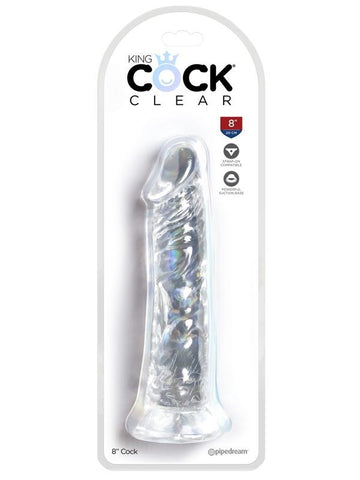 King Cock Clear Realistic Cock With Suction Cup Base - Realistic Dildos