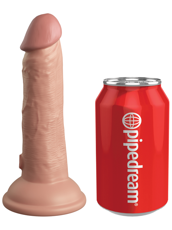 King Cock Elite 6" Vibrating Silicone Dual Density Cock - Powerful Pleasure, Lifelike Realism - Vibrating Dildos