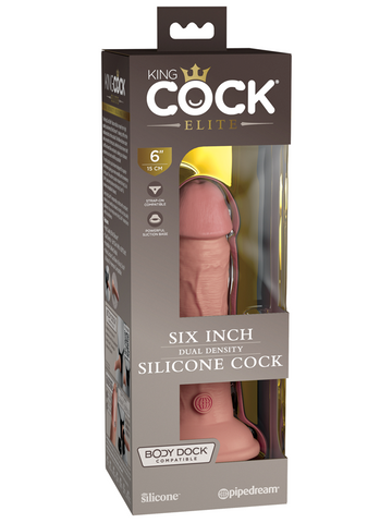King Cock Elite 6 Inch Silicone Dual Density Realistic Cock - Realistic Dildos