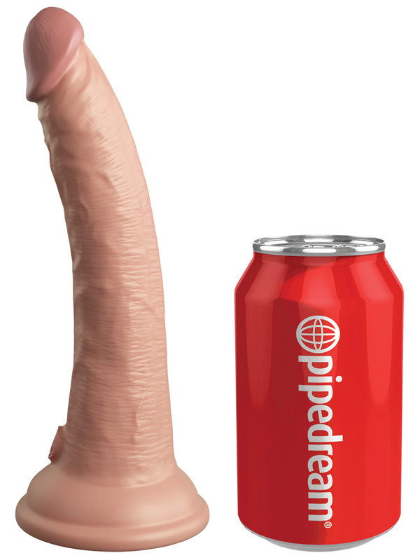 King Cock Elite 7" Remote-Controlled Vibrating Silicone Pleasure Toy - Vibrating Dildos