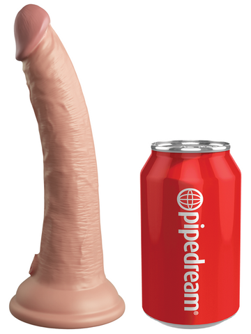King Cock Elite 7" Remote-Controlled Vibrating Silicone Pleasure Toy - Vibrating Dildos