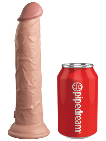 King Cock Elite 9" Vibrating Silicone Cock - Remote-Controlled Dual-Density Pleasure - Vibrating Dildos