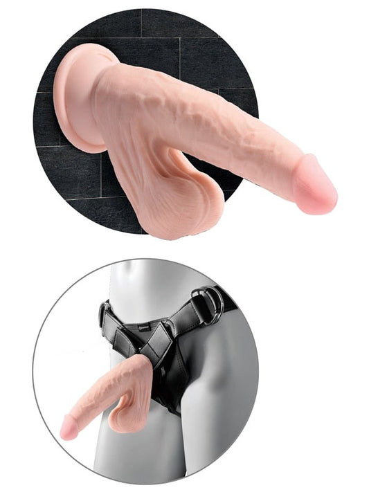 King Cock Plus Triple Density Realistic Cock With Swinging Balls - Realistic Dildos