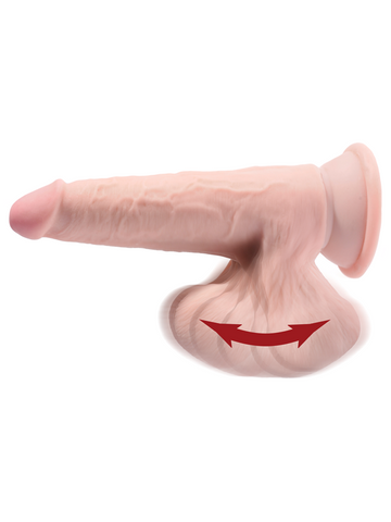King Cock Plus Triple Density Realistic Cock With Swinging Balls - Realistic Dildos