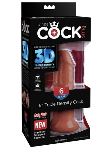 King Cock Plus Triple Density Realistic Dildo Brown - Realistic Dildos