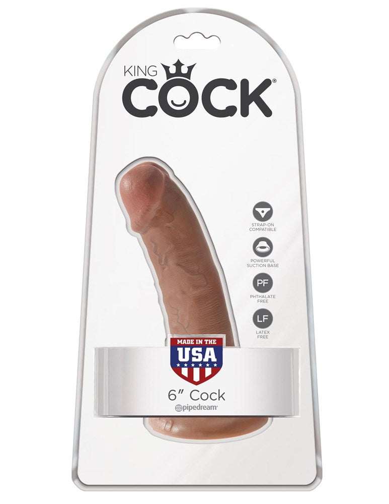 King Cock Realistic Dildo with Suction Cup Tan - - Realistic Dildos