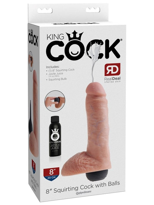 King Cock Squirting Realistic Cock with Balls Flesh - Realistic Dildos