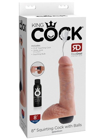 King Cock Squirting Realistic Cock with Balls Flesh - Realistic Dildos
