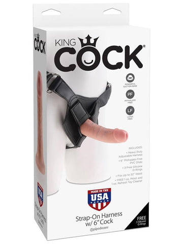 King Cock Strap-On Harness with Realistic Cock Flesh - Strap On Sextoys