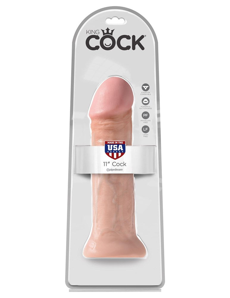 King Cock Suction Cup Base Realistic Dildo Flesh - Realistic Dildos