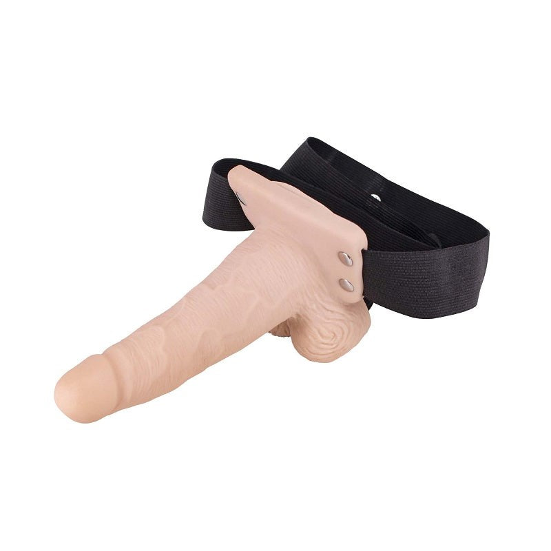 Erection Assistant Vibrating Hollow Strap-On 6 inch - - Strap On Sextoys