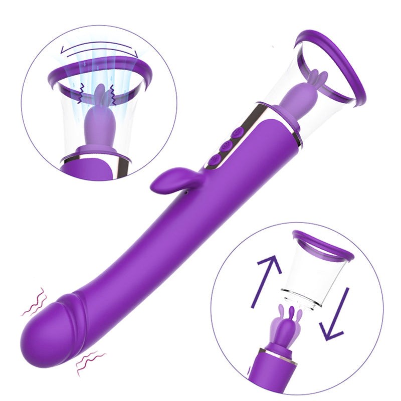 Clit and Nip Suck Dildo Vibe - Clit Ticklers and Pulsators
