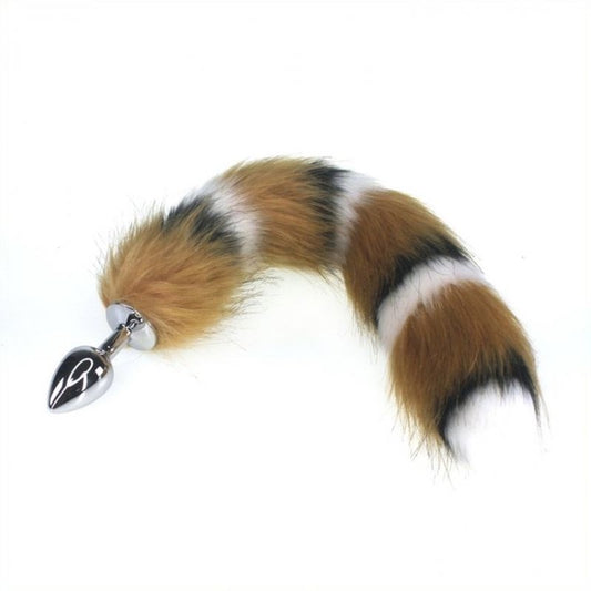 Interphase Faux Fox Tail Metal Butt Plug - Steel Sex Toys