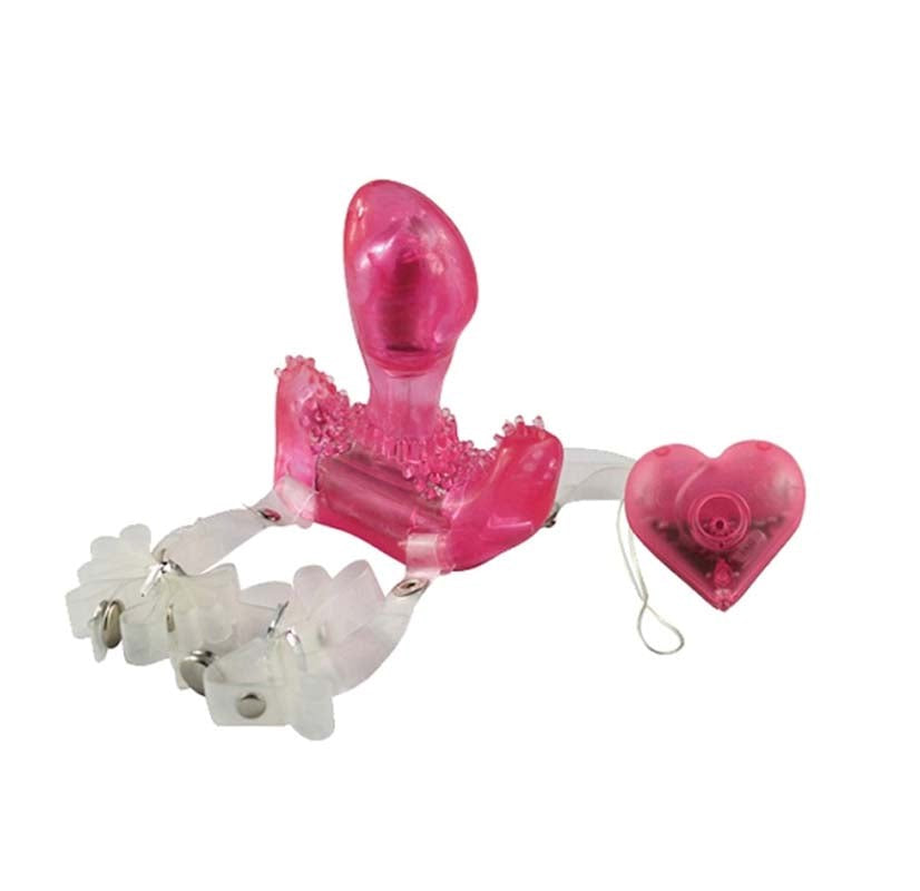 Aphrodisia Hearts & Flutter Vibrating Strap On - - Strap On Sextoys