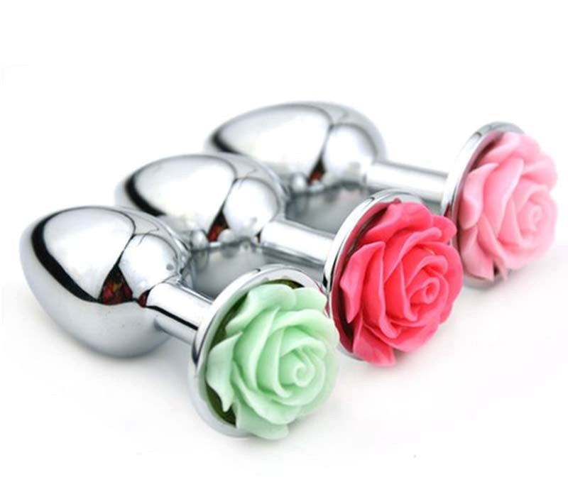 Flower Steel Butt Plug Medium - - Steel Sex Toys