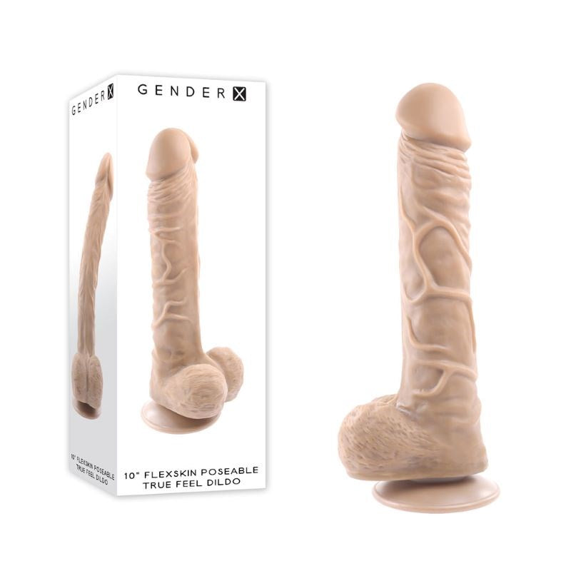 Gender X 10 Inch FLEXSKIN POSEABLE TRUE FEEL - - Realistic Dildos