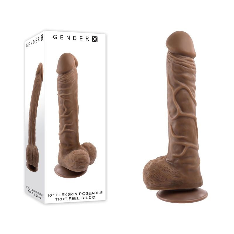 Gender X 10 Inch FLEXSKIN POSEABLE TRUE FEEL - - Realistic Dildos