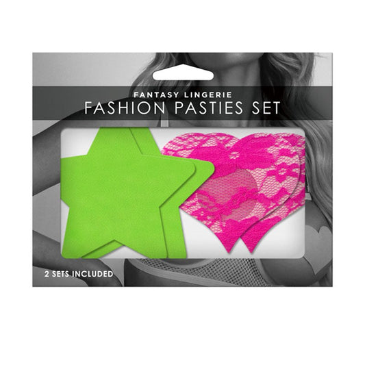 Glow Fashion Pasties Set - Solid - Breast and Nipple Toys