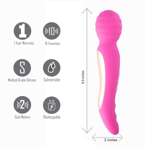 Maia Zoe Dual Vibrating Wand - Finger and Tongue Vibrators
