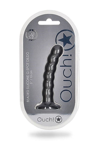 OUCH! Beaded Silicone G-Spot Dildo - 5'' / 13cm - Strap On Sextoys