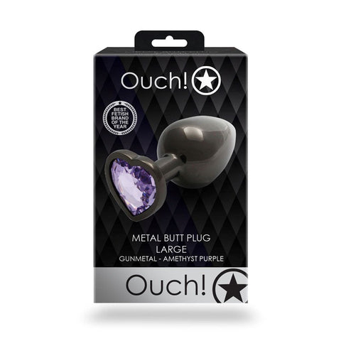 OUCH! Heart Gem Butt Plug - Large - Realistic Dildos