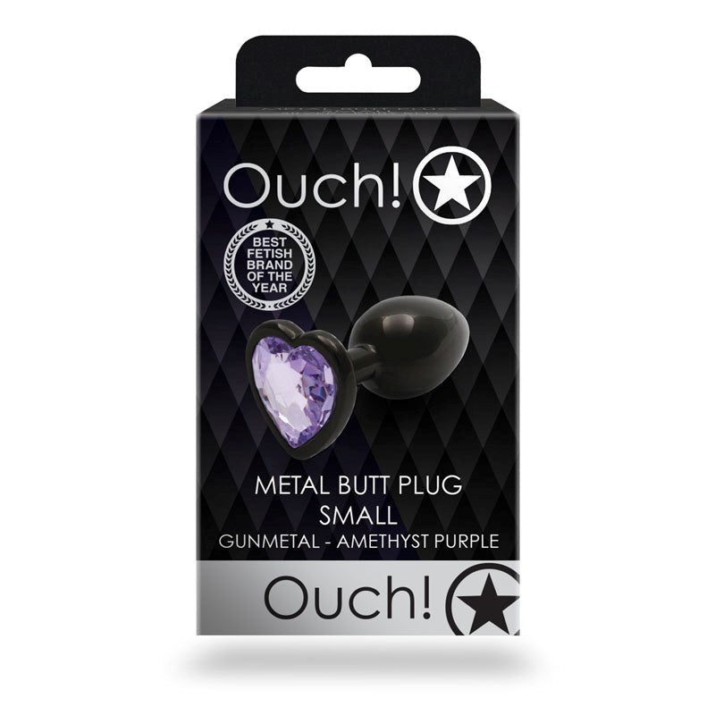 OUCH! Heart Gem Butt Plug - Small - - Butt Plugs