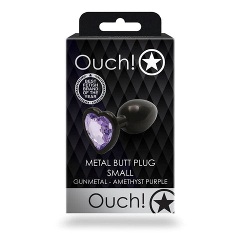 OUCH! Heart Gem Butt Plug - Small - Butt Plugs