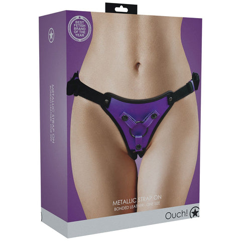 OUCH! Metallic Strap On Harness - Bras and Bra Sets