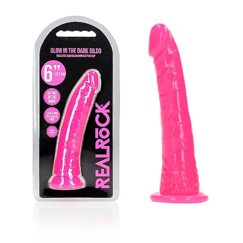 REALROCK 15.5 cm Slim Glow in the Dark - Realistic Dildos