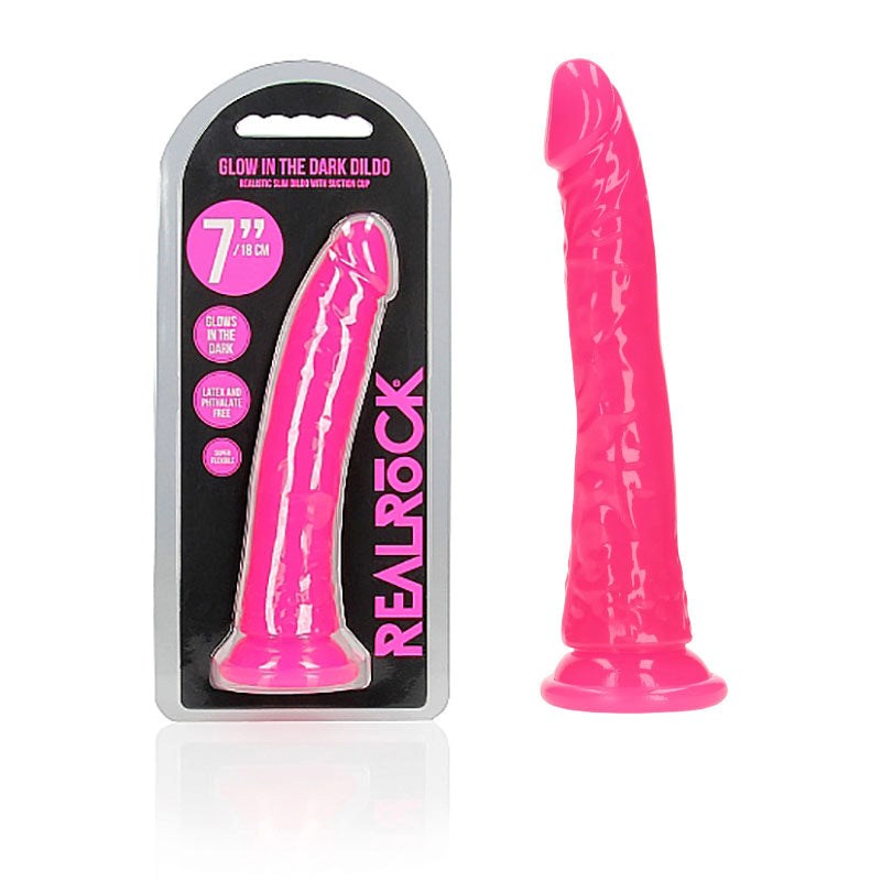 REALROCK 18 cm Slim Glow in the Dark - - Butt Plugs