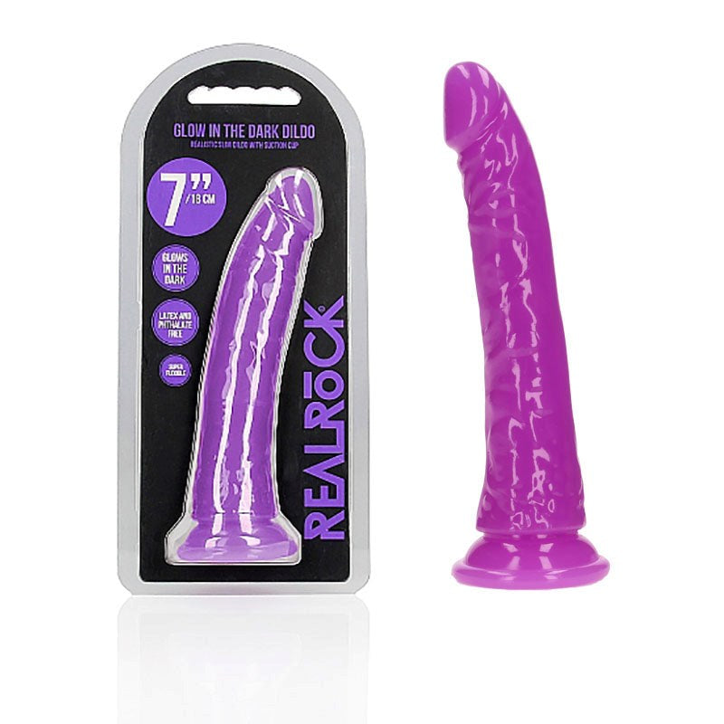 REALROCK 18 cm Slim Glow in the Dark - - Butt Plugs