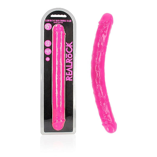 REALROCK 38 cm Double Dong Glow - Realistic Dildos