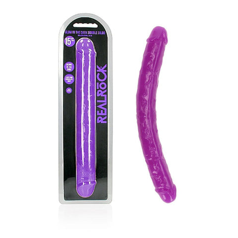 REALROCK 38 cm Double Dong Glow - Realistic Dildos