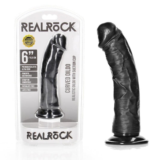 REALROCK Realistic Curved Dildo 15.5 cm - Realistic Dildos