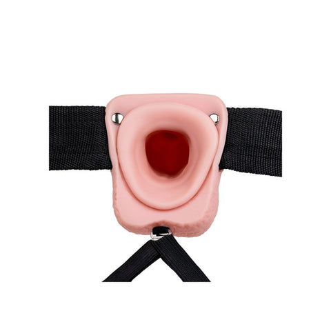 REALROCK Vibrating Hollow Strap-on + Balls - 23 cm - Realistic Dildos