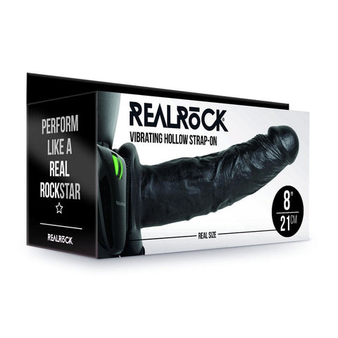 REALROCK Vibrating Hollow Strap-on - 20.5 cm - Realistic Dildos