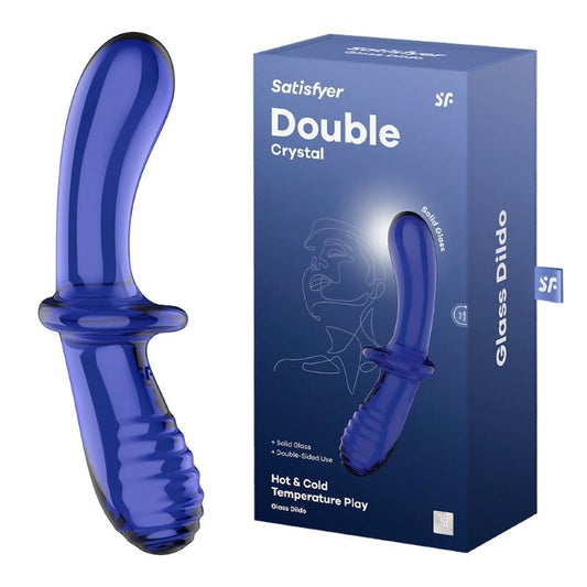 Satisfyer Double Crystal Anal and Vaginal Glass Dildo - Remote Control Vibrators