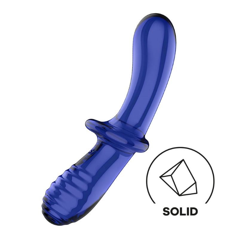 Satisfyer Double Crystal Anal and Vaginal Glass Dildo - Remote Control Vibrators